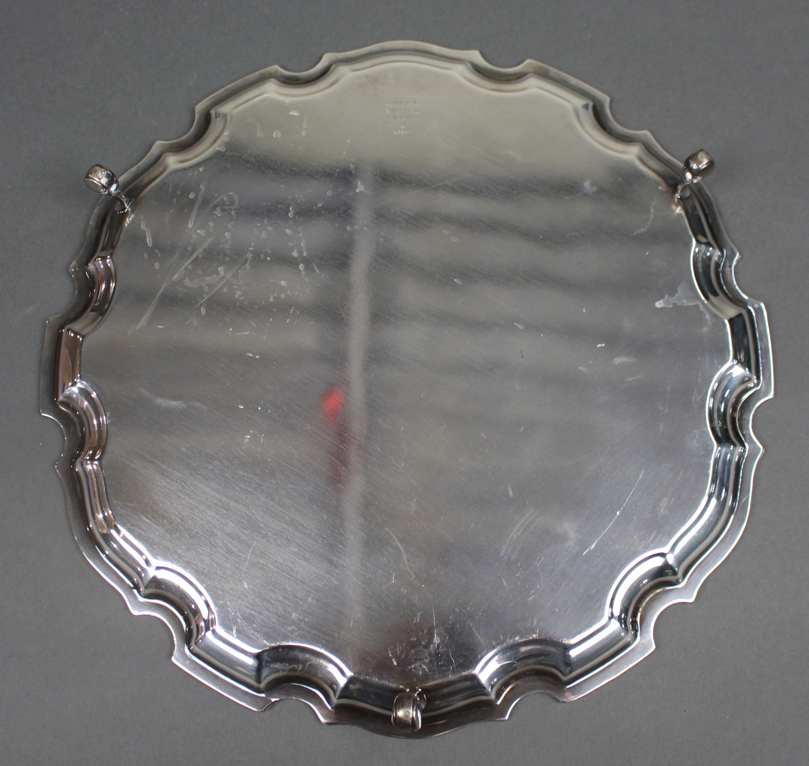 Vintage Elkington Silver Plated Footed Serving Tray - 3