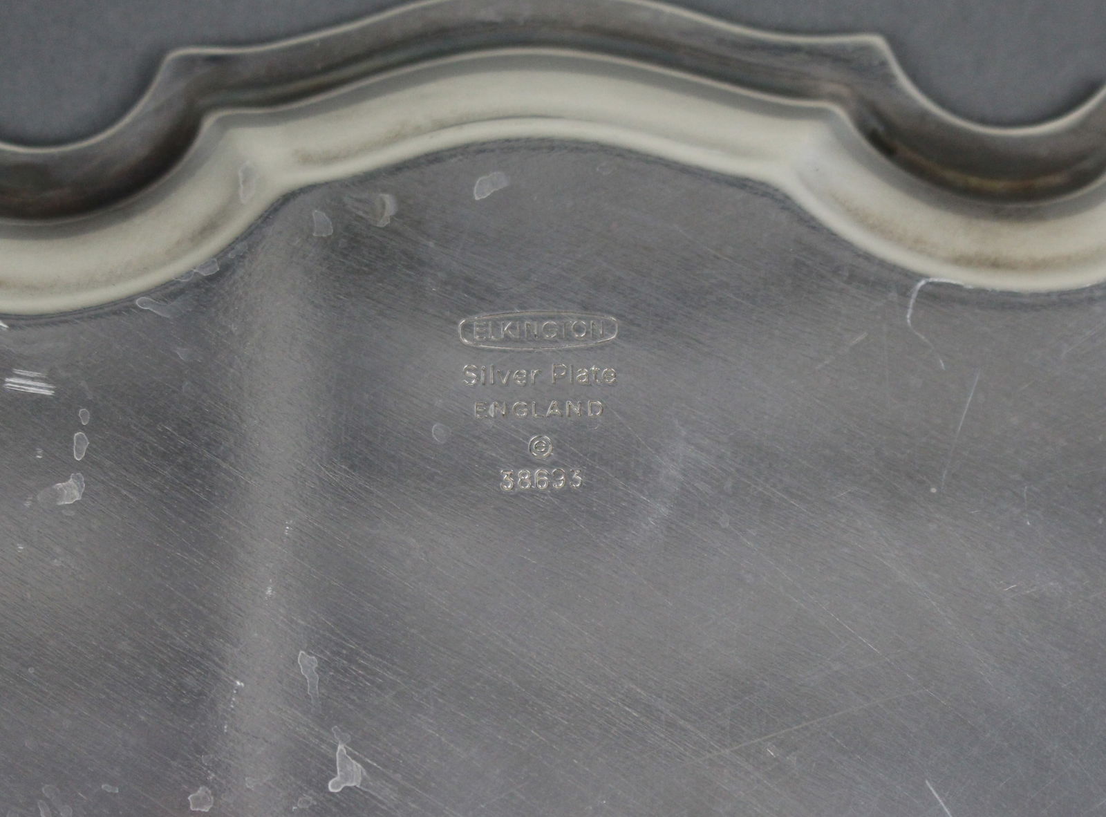 Vintage Elkington Silver Plated Footed Serving Tray - 4