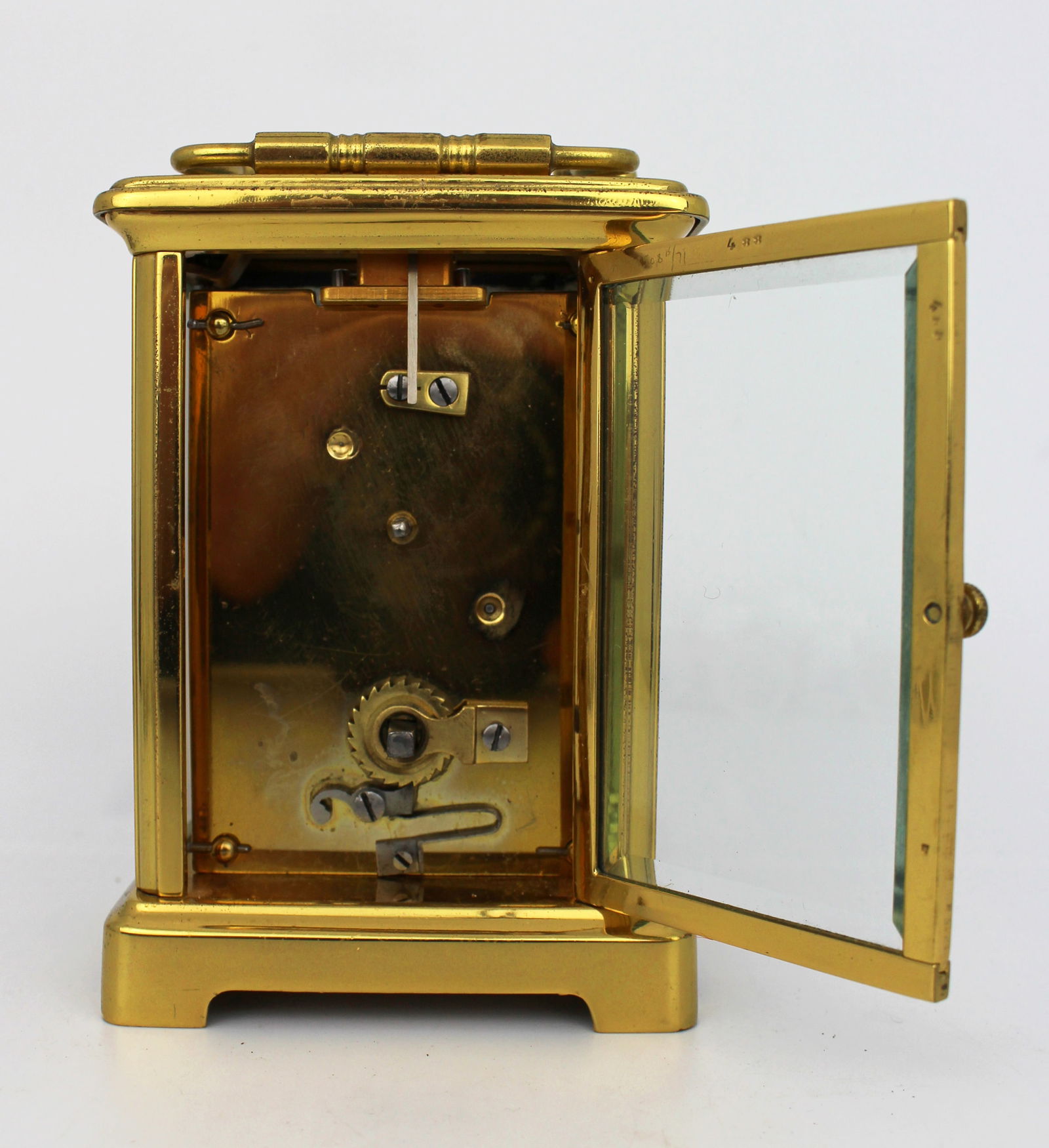 Edwardian Brass Carriage Clock Swiss Movement - 5