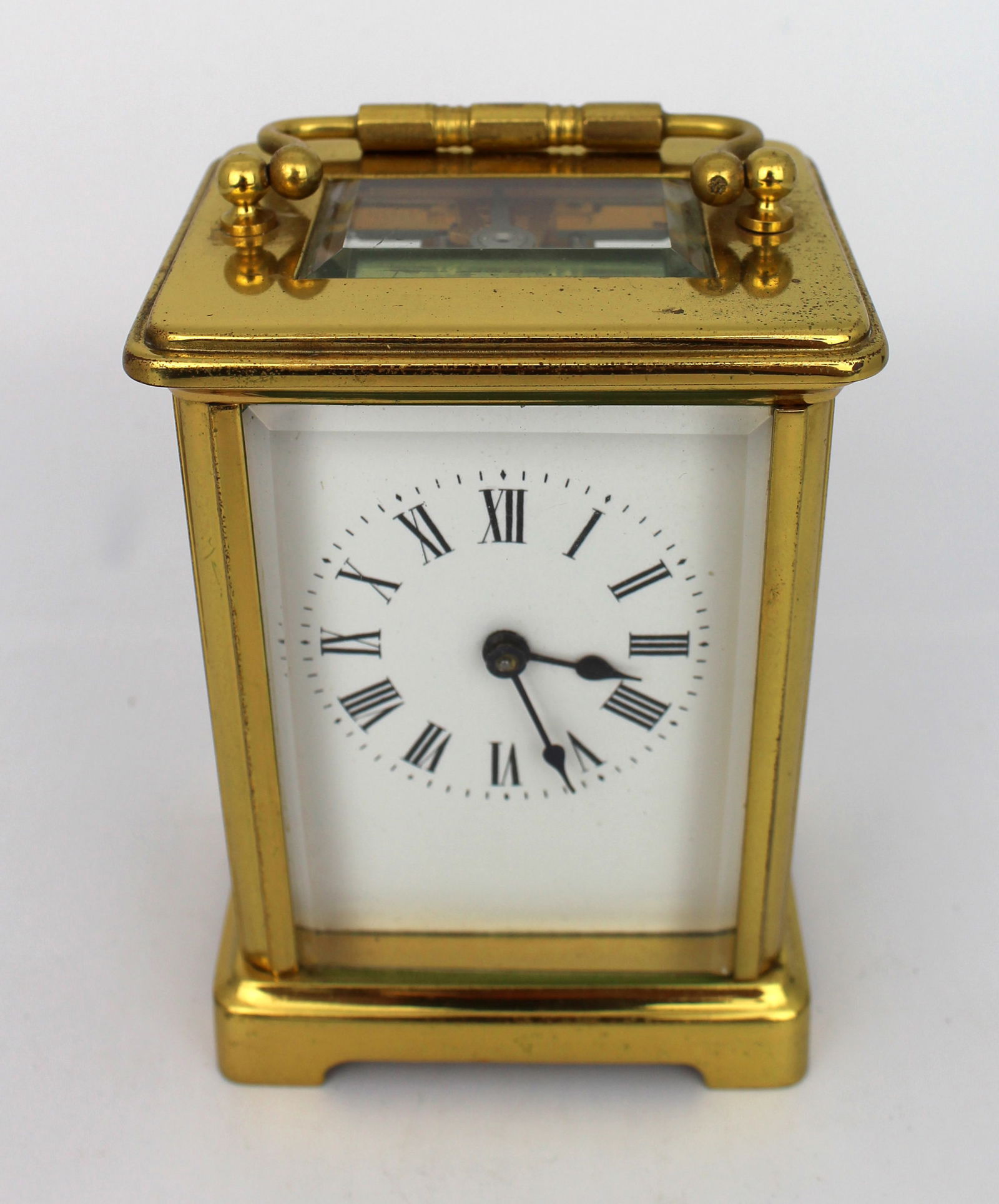 Edwardian Brass Carriage Clock Swiss Movement - 7