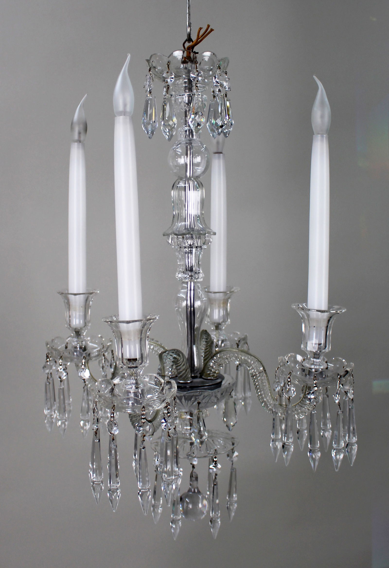 Mid-Century Cut Glass and Crystal Four-Arm Chandelier, c.1950 - 2