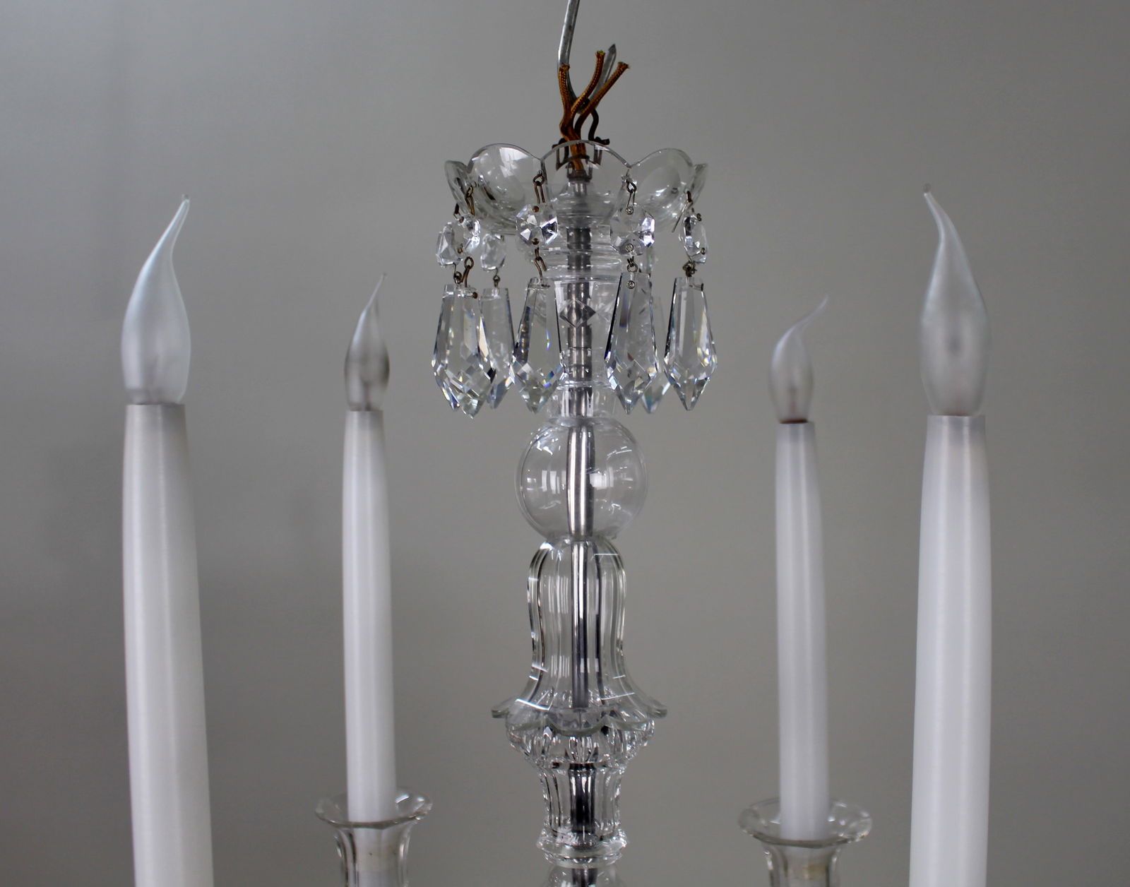 Mid-Century Cut Glass and Crystal Four-Arm Chandelier, c.1950 - 3