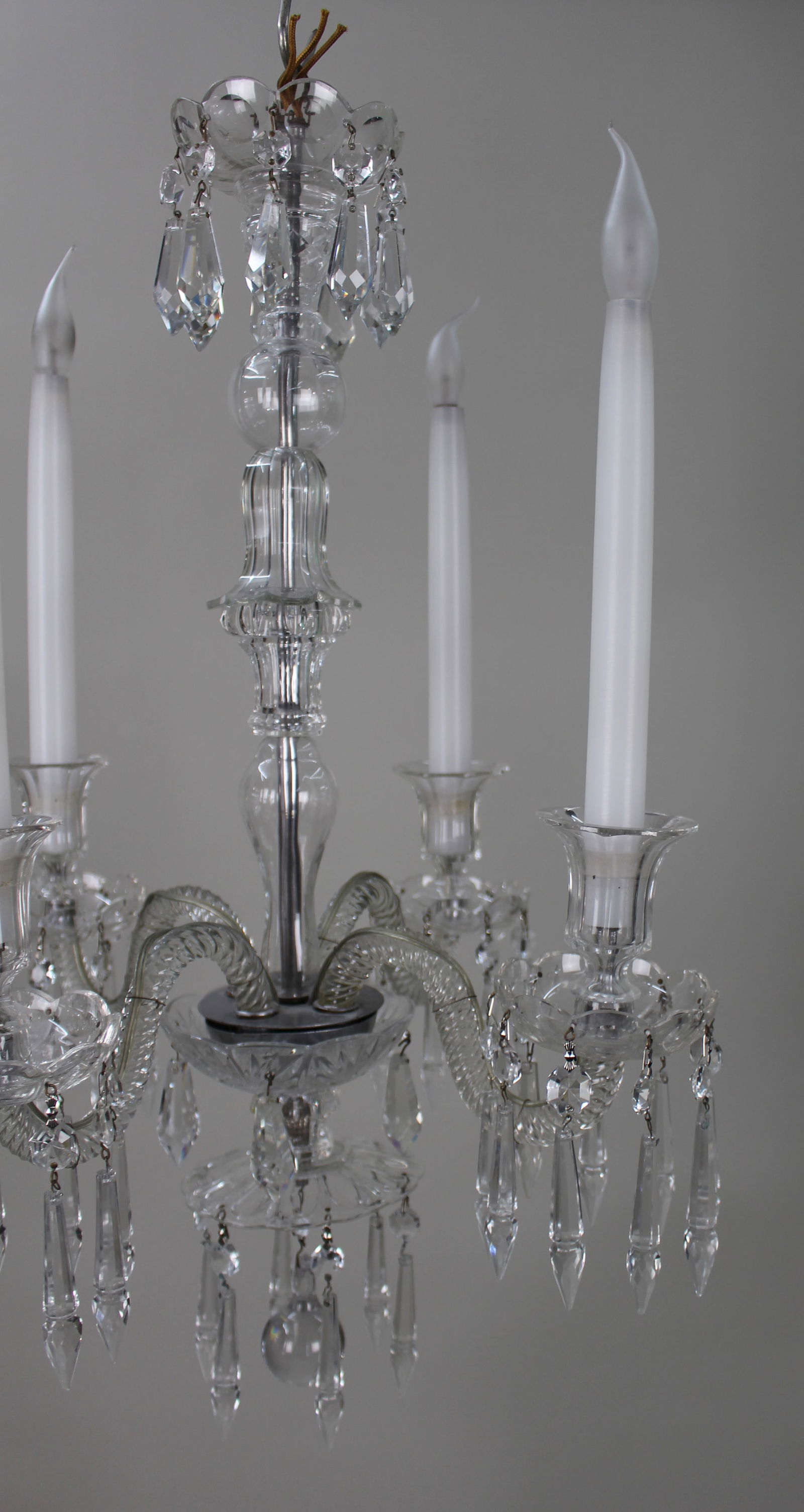 Mid-Century Cut Glass and Crystal Four-Arm Chandelier, c.1950 - 5