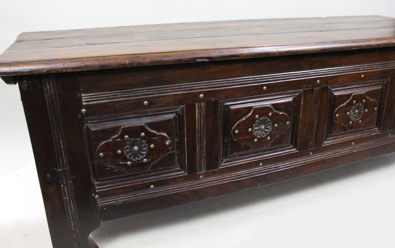 Antique 18th Century French Oak Coffer - 8