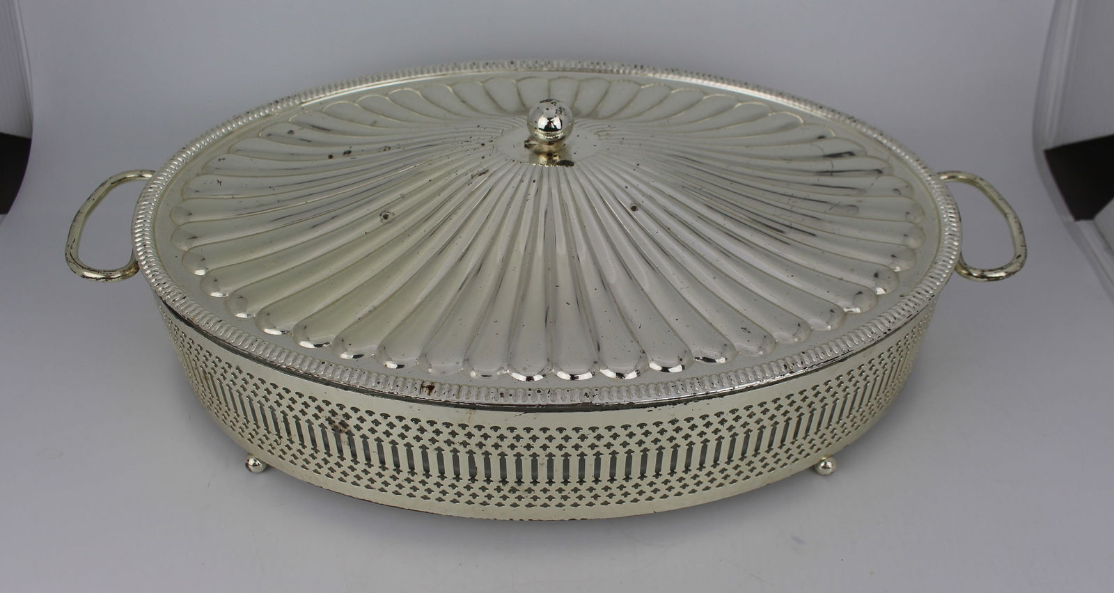 Vintage Silver Plated Lidded Serving Dish - 2