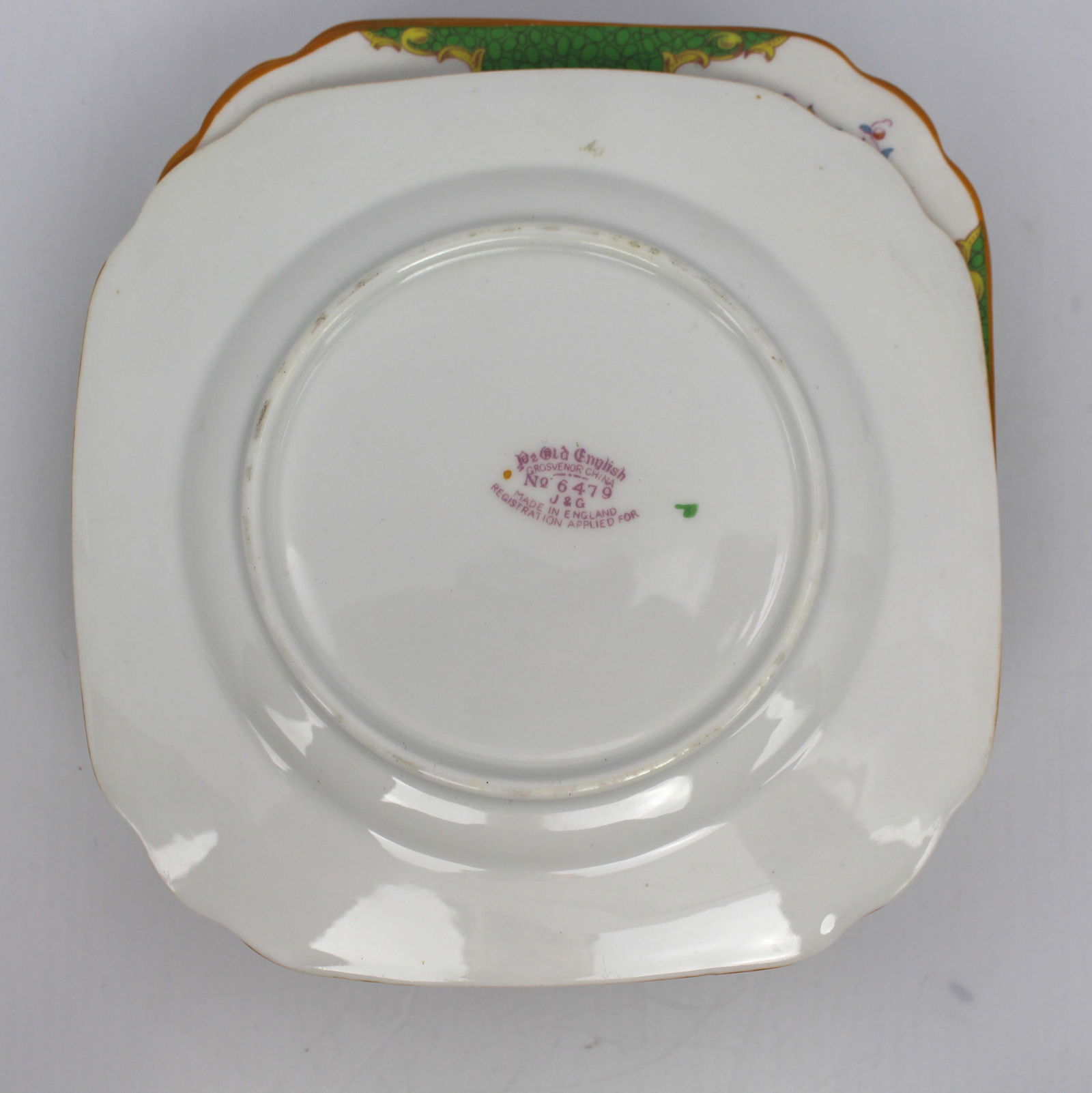 Set of 6 Ye Old English Grosvenor China Square Side Plates - 3