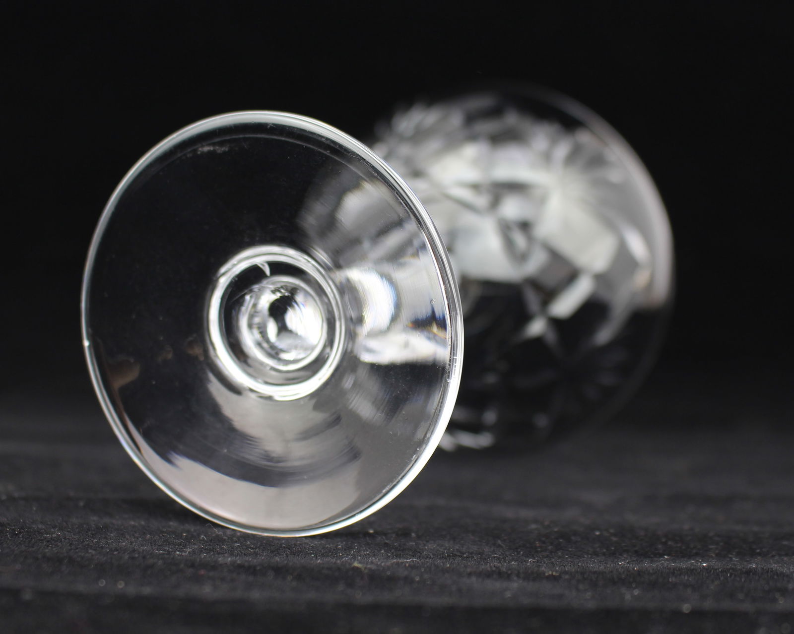 Set of 6 Vintage Mid Century English Cut Crystal Champagne Saucers - 5