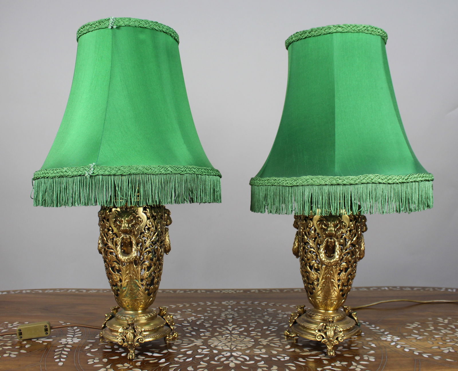 Pair of 19th Century French Ormolu Table Lamps - 2