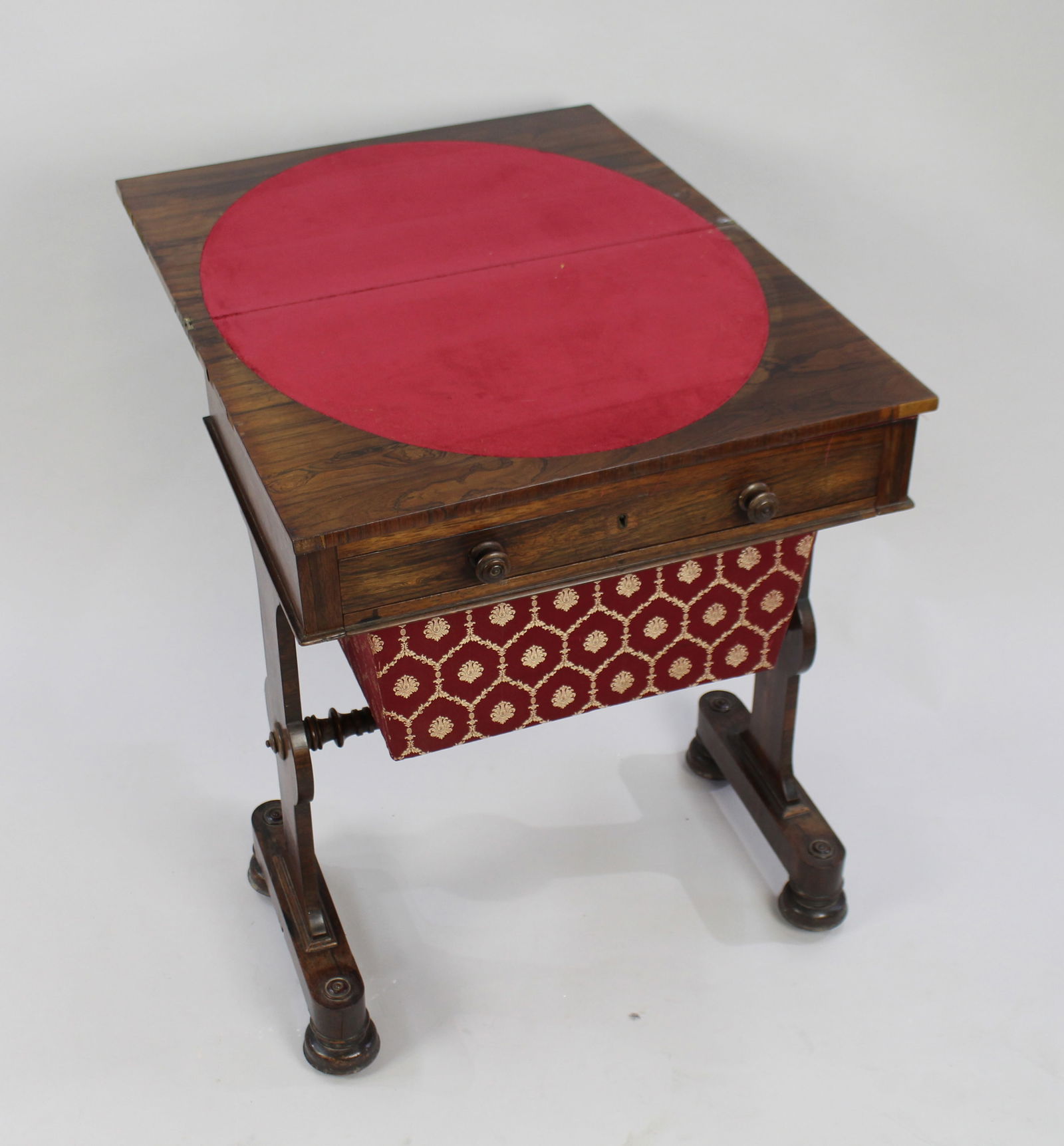 William IV Rosewood Card & Works Table - 7