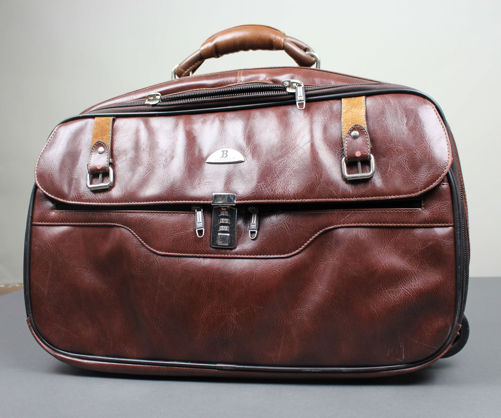 Vintage Brown Leather Travel Holdall Case - 2