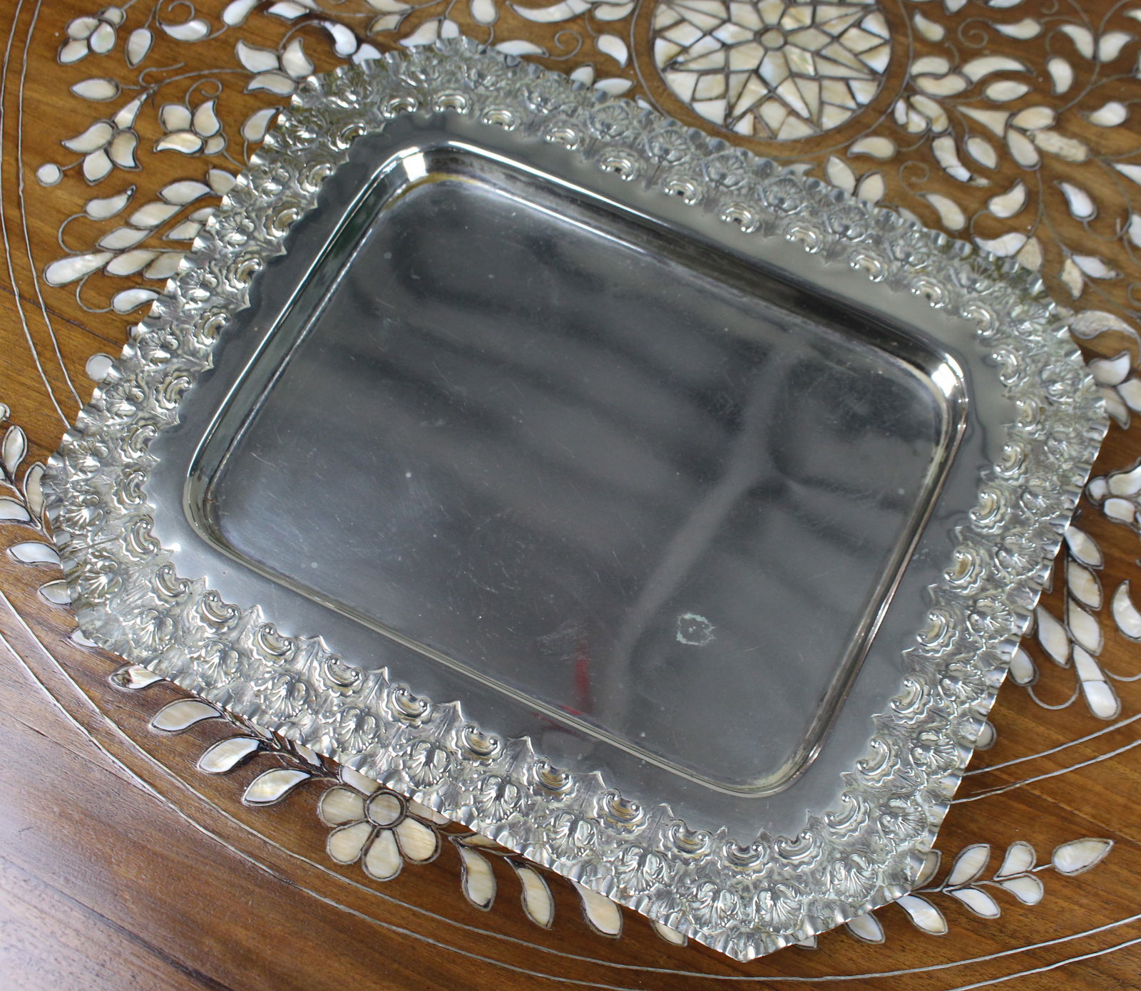 Late Victorian Silver Plated Serving Tray - 2