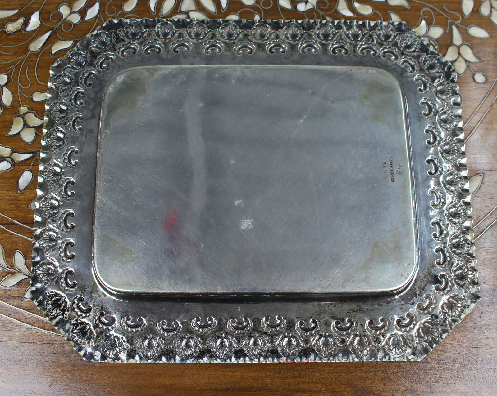Late Victorian Silver Plated Serving Tray - 8