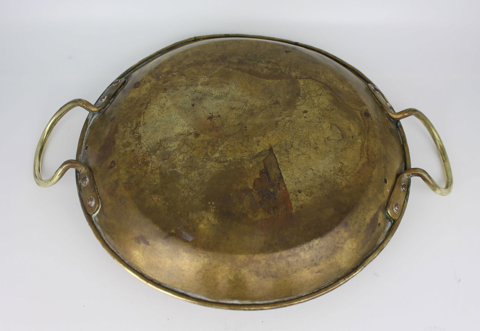 Antique Brass Two Handled Dish - 3