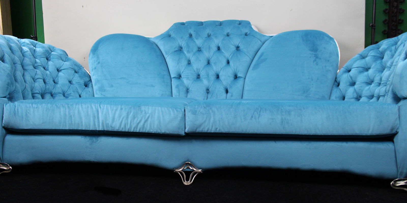 Mantellassi 1926 ‘Butterfly’ Sofa in Turquoise Velvet - 3
