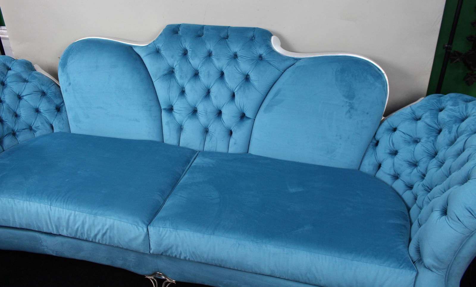 Mantellassi 1926 ‘Butterfly’ Sofa in Turquoise Velvet - 7