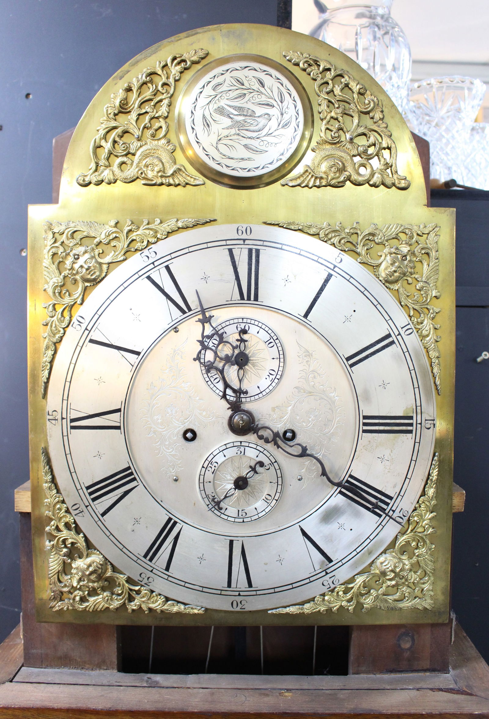 Scottish Mahogany Longcase Clock with Brass Arched Dial, c.1840 - 10