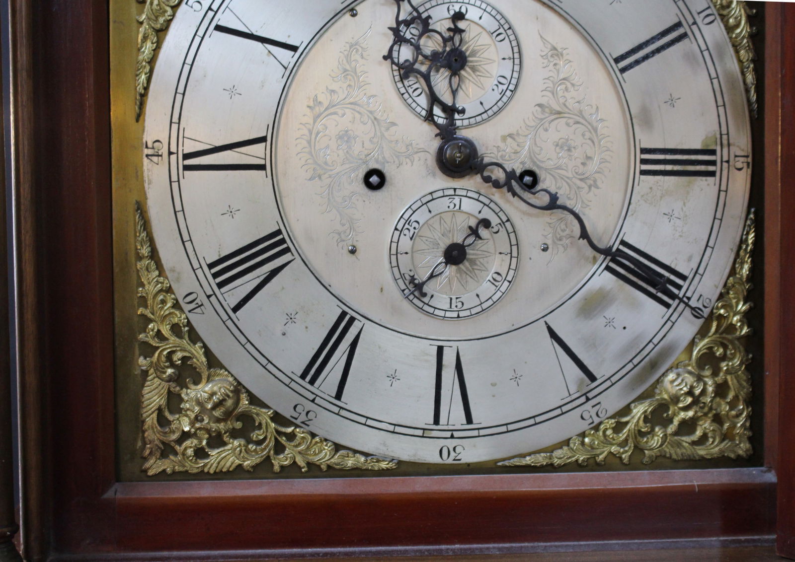 Scottish Mahogany Longcase Clock with Brass Arched Dial, c.1840 - 8