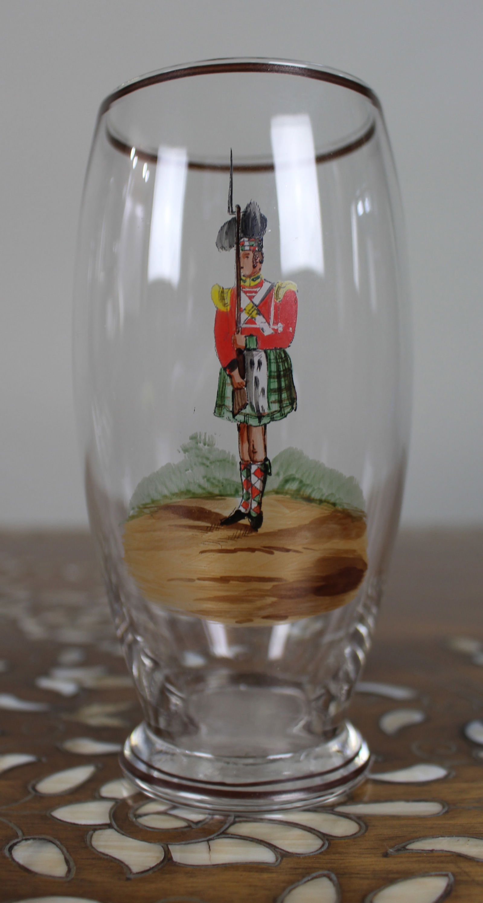 Vintage Highland Soldiers Water Jug & Glasses Set - 4