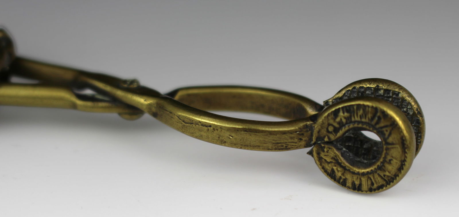 Victorian Brass Sugar Tongs with Nautical Anchor Motif - 7