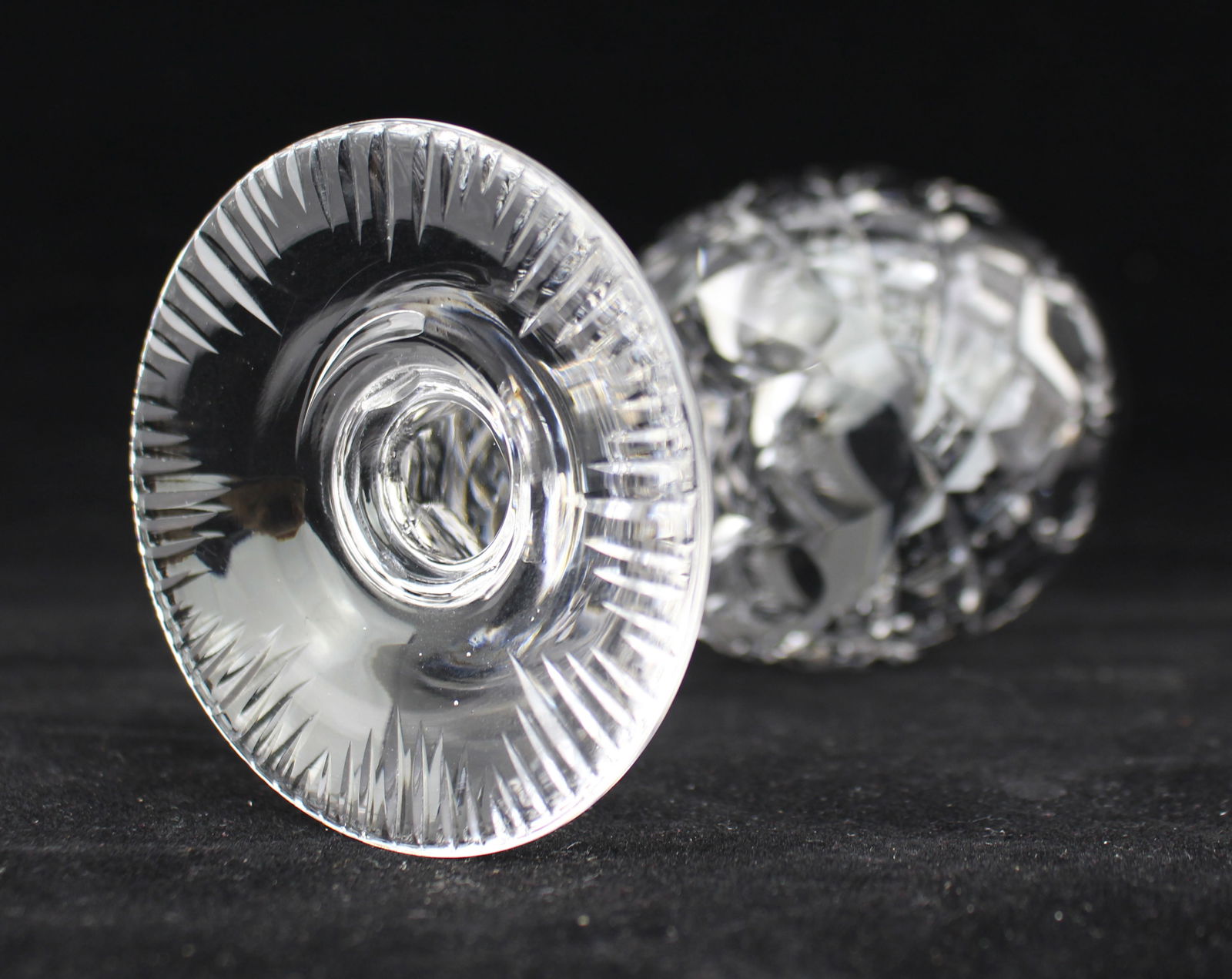 Set of 6 Vintage Fine Crystal Small Wine Glasses - 6