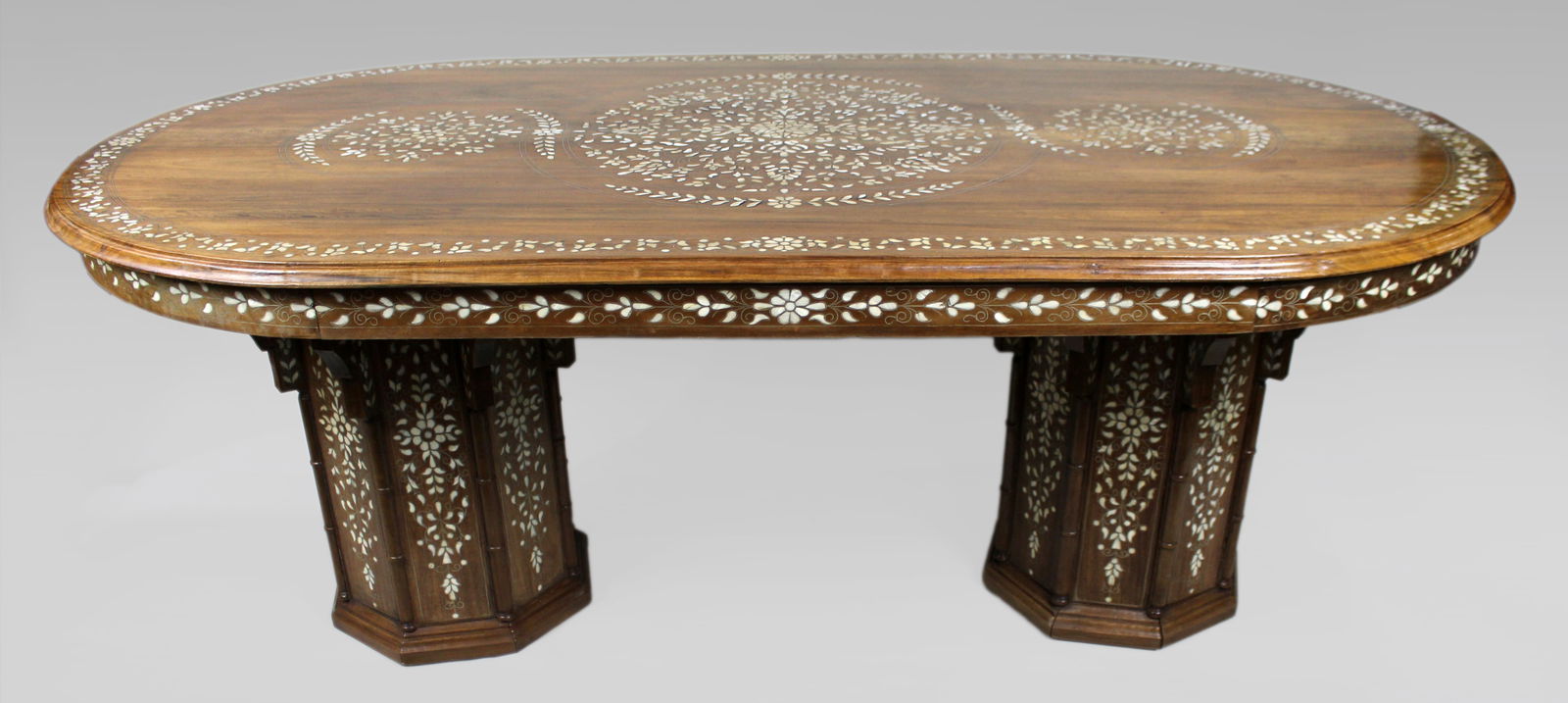 Mid-20th Century Anglo-Indian Inlaid Dining Table (1 of 13)