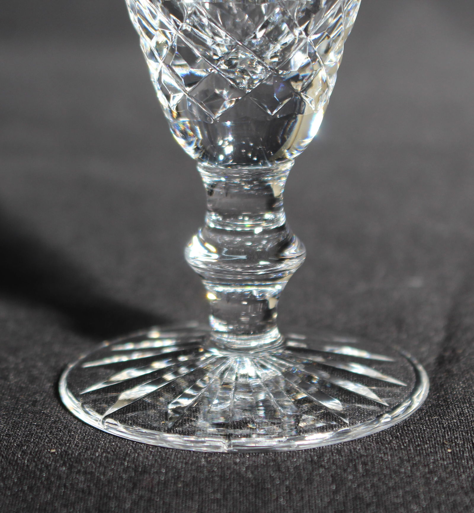 Set of 6 Vintage Waterford Cut Crystal Knopped Sherry Glasses - 4