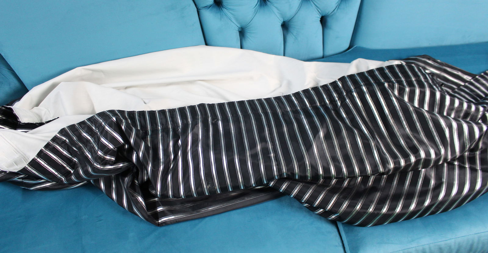 Single Black & Silver Curtain - 3