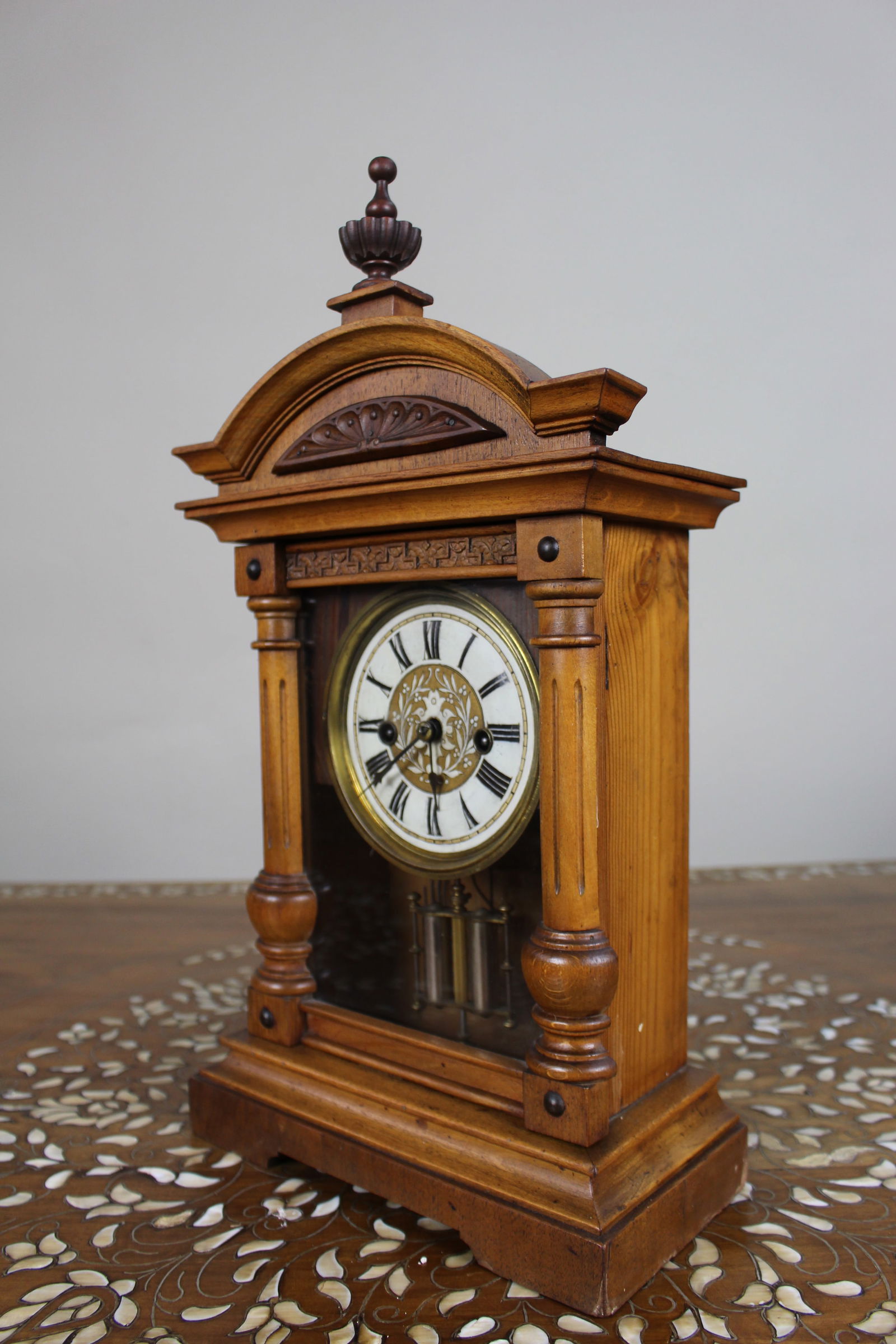 Antique German Württemberg Mantel Clock, c.1890 - 6