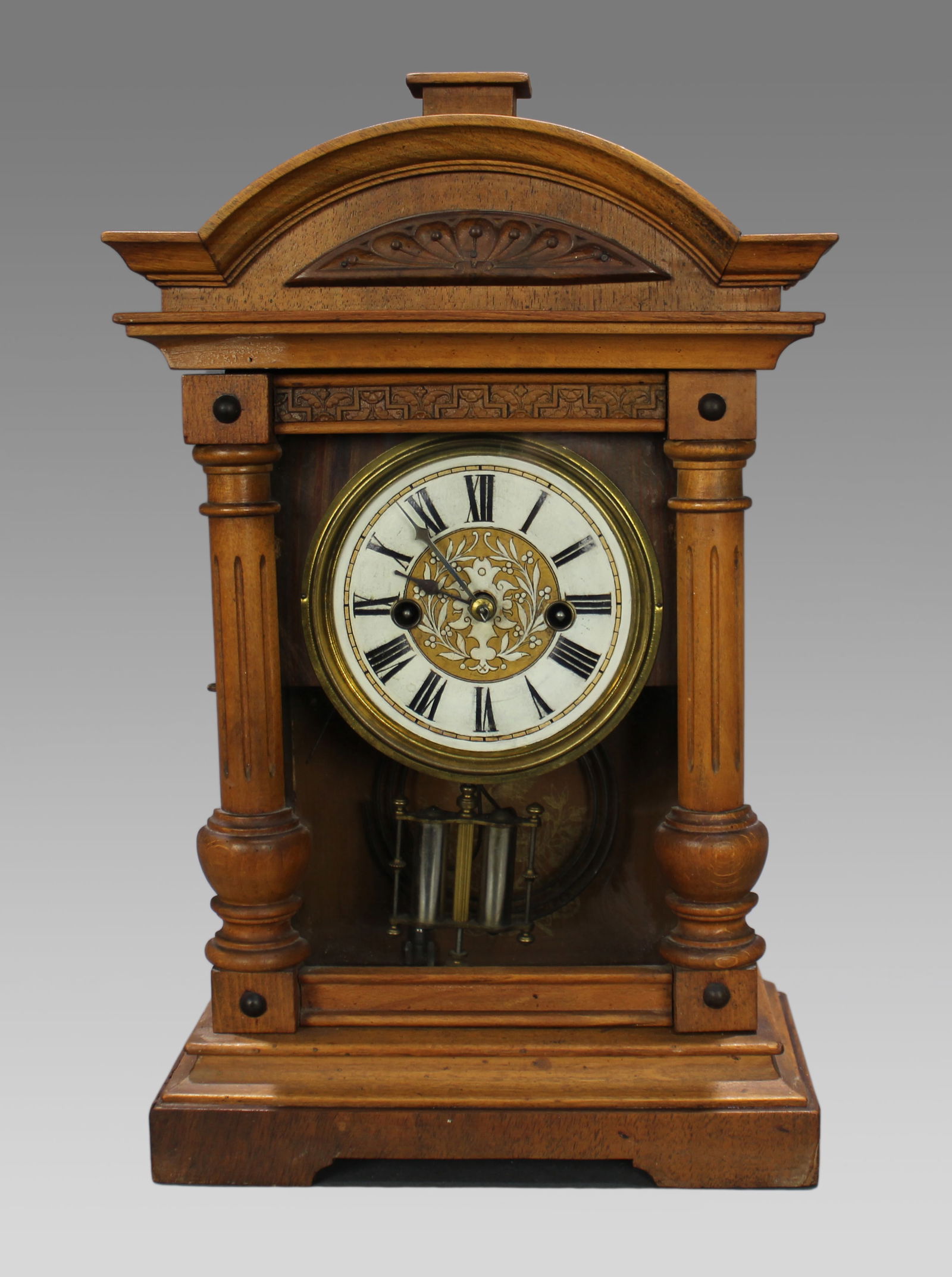 Antique German Württemberg Mantel Clock, c.1890 - 7