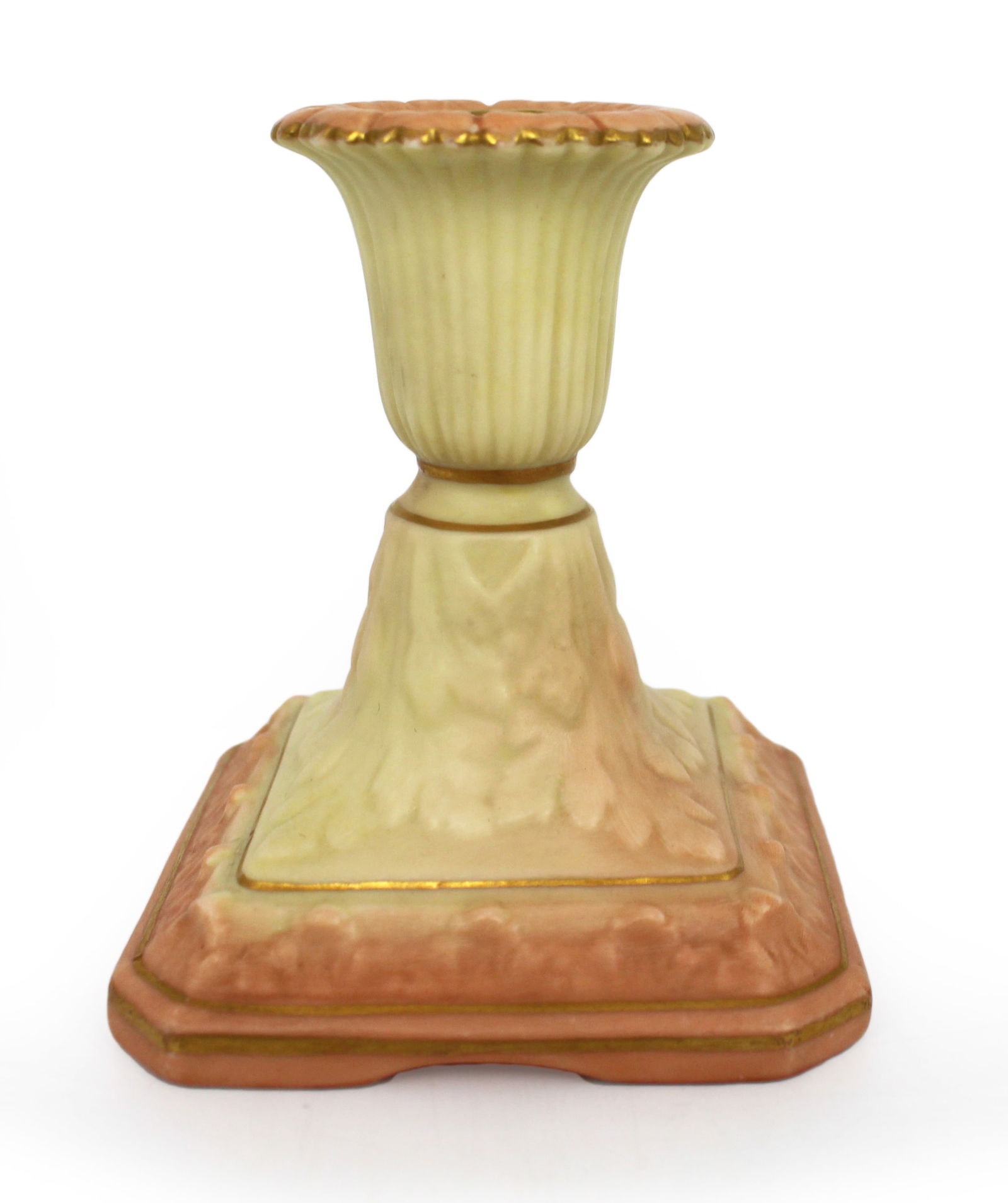 Locke & Co. Worcester Blush Candlestick c.1910: Title: Locke & Co. Worcester Blush Candlestick c.1910 Description: Locke & Co. Worcester Blush Porcelain Candlestick, c.1910 A fine early 20th-century porcelain candlestick by Locke &