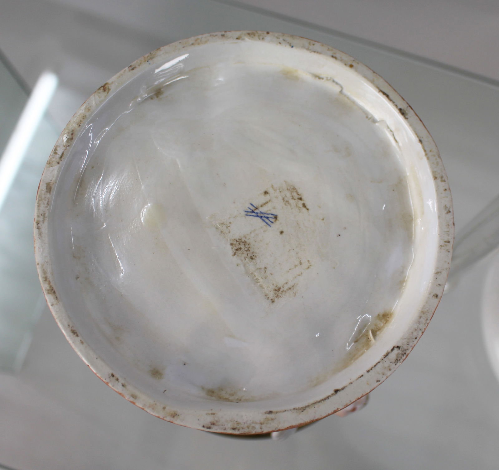 Dresden Porcelain Oil Lamp with Cherubs, c.1890 - 19