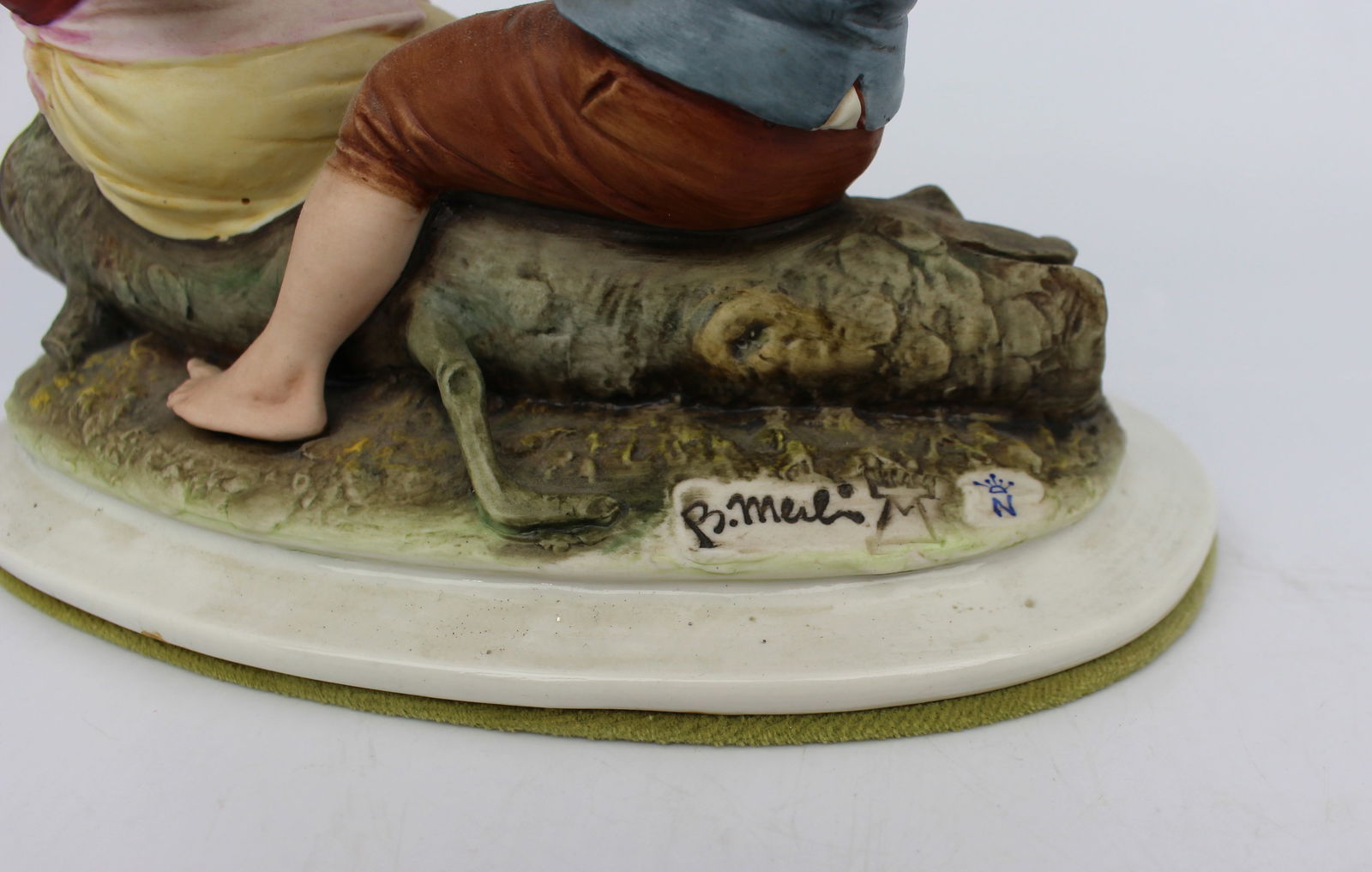 Capodimonte Figurine Girl & Boy with Clown Mask by Merli - 3