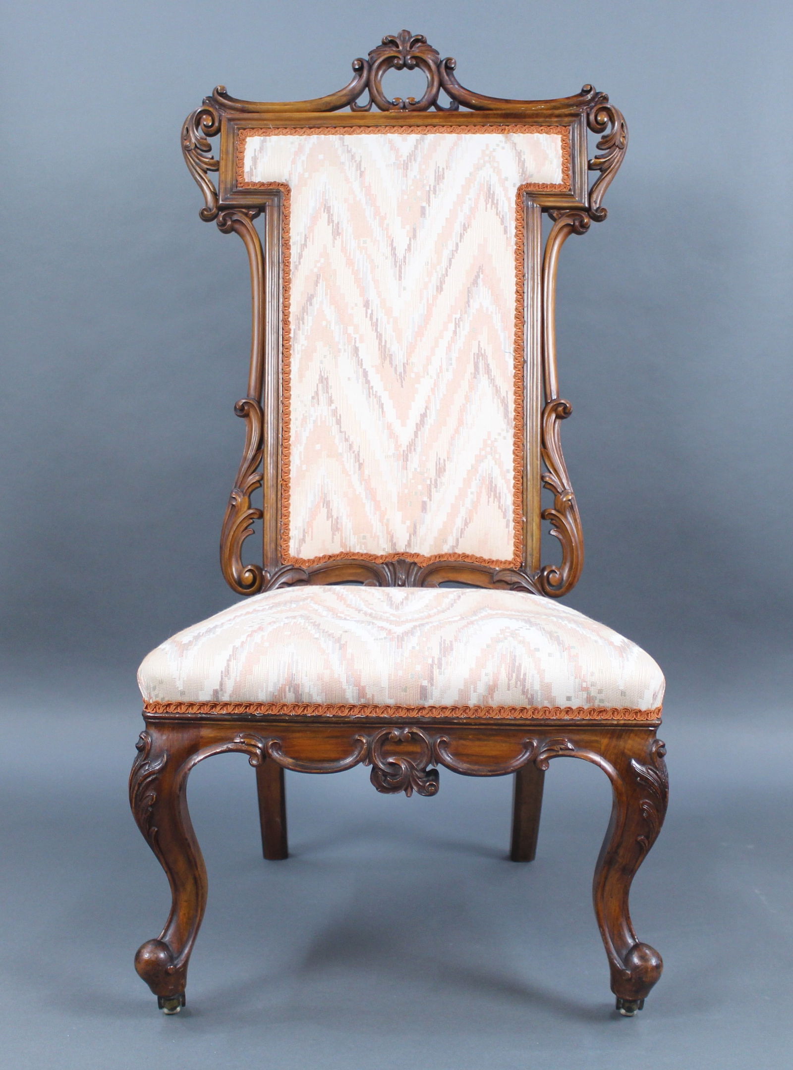 Victorian Carved Walnut Side Chair, England circa 1860 - 2