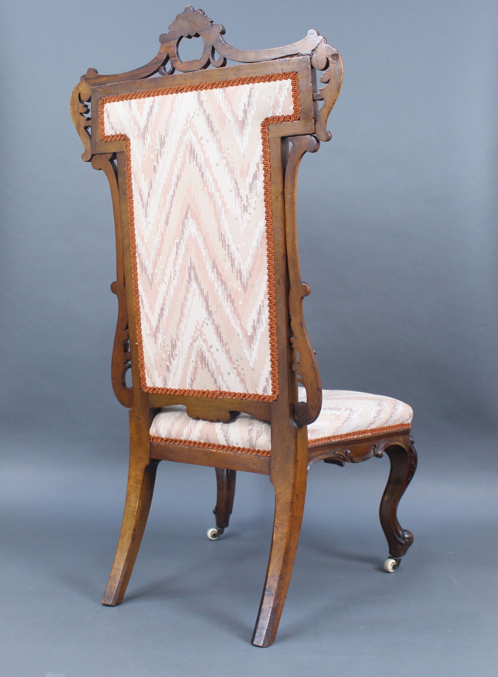 Victorian Carved Walnut Side Chair, England circa 1860 - 4