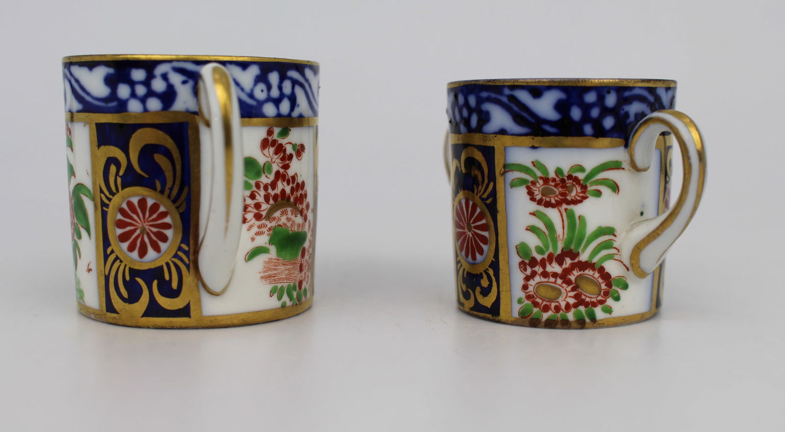 Pair of New Chelsea Staffs Miniature Two Handled Cups c.1920 - 3