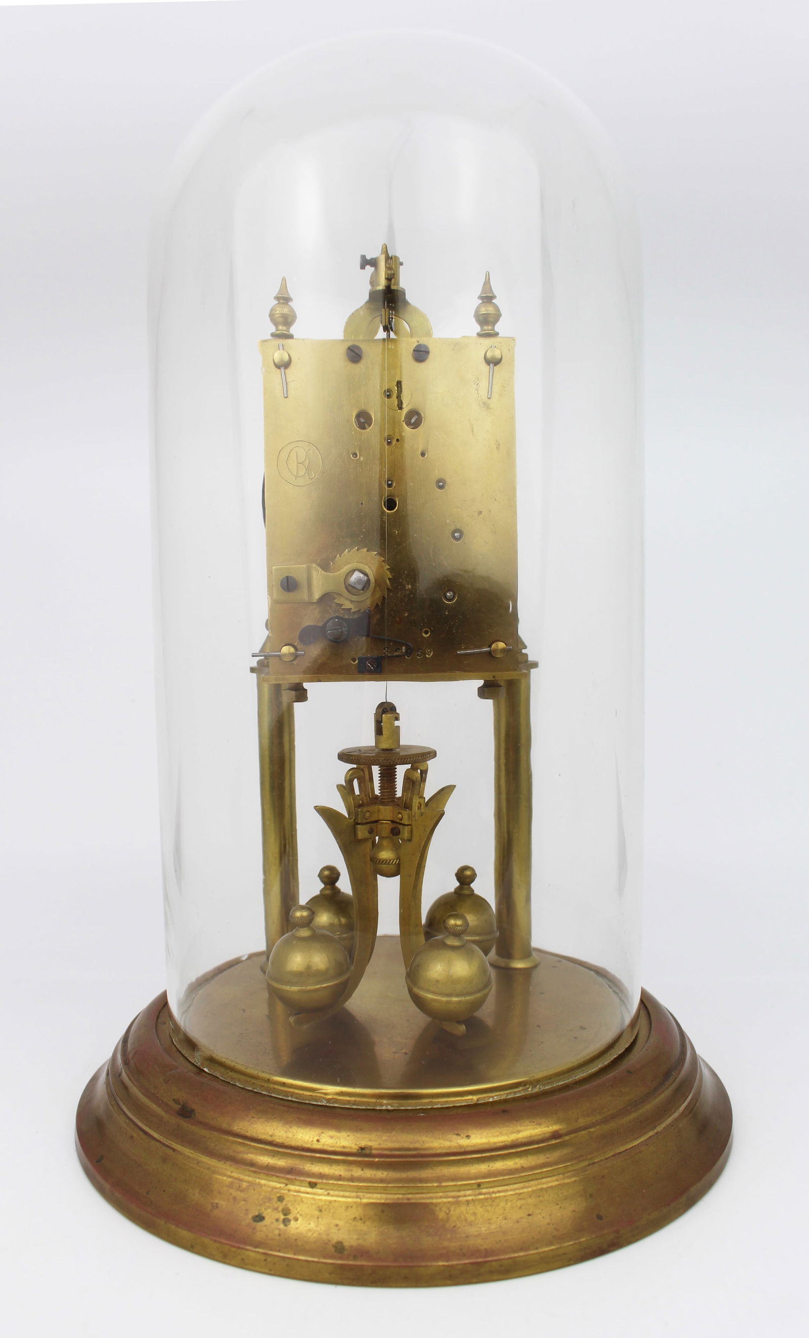 Antique German Domed Anniversary Clock c.1900 - 3