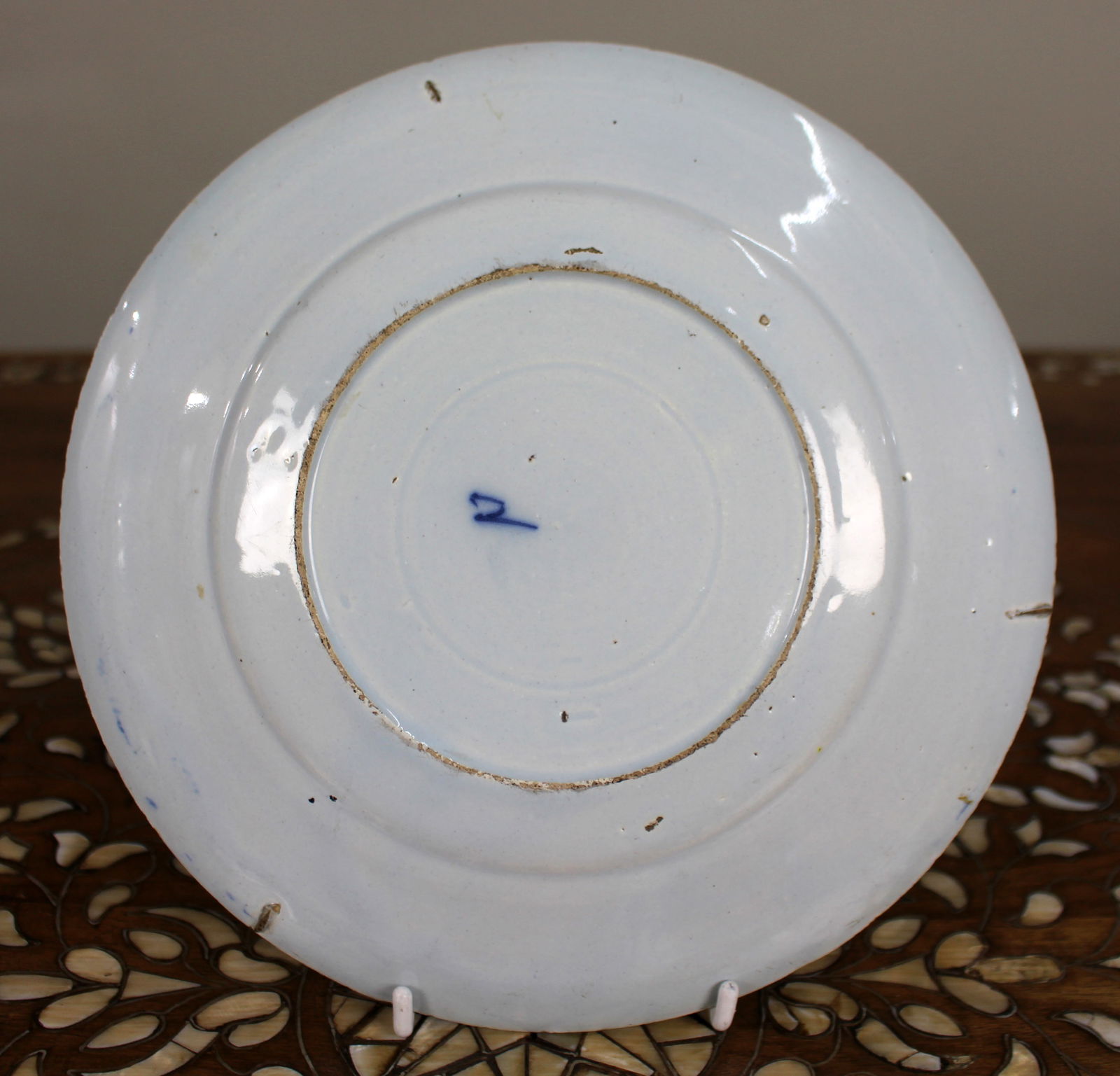 18th Century Delft Blue and White Floral Plate, c.1770 - 3