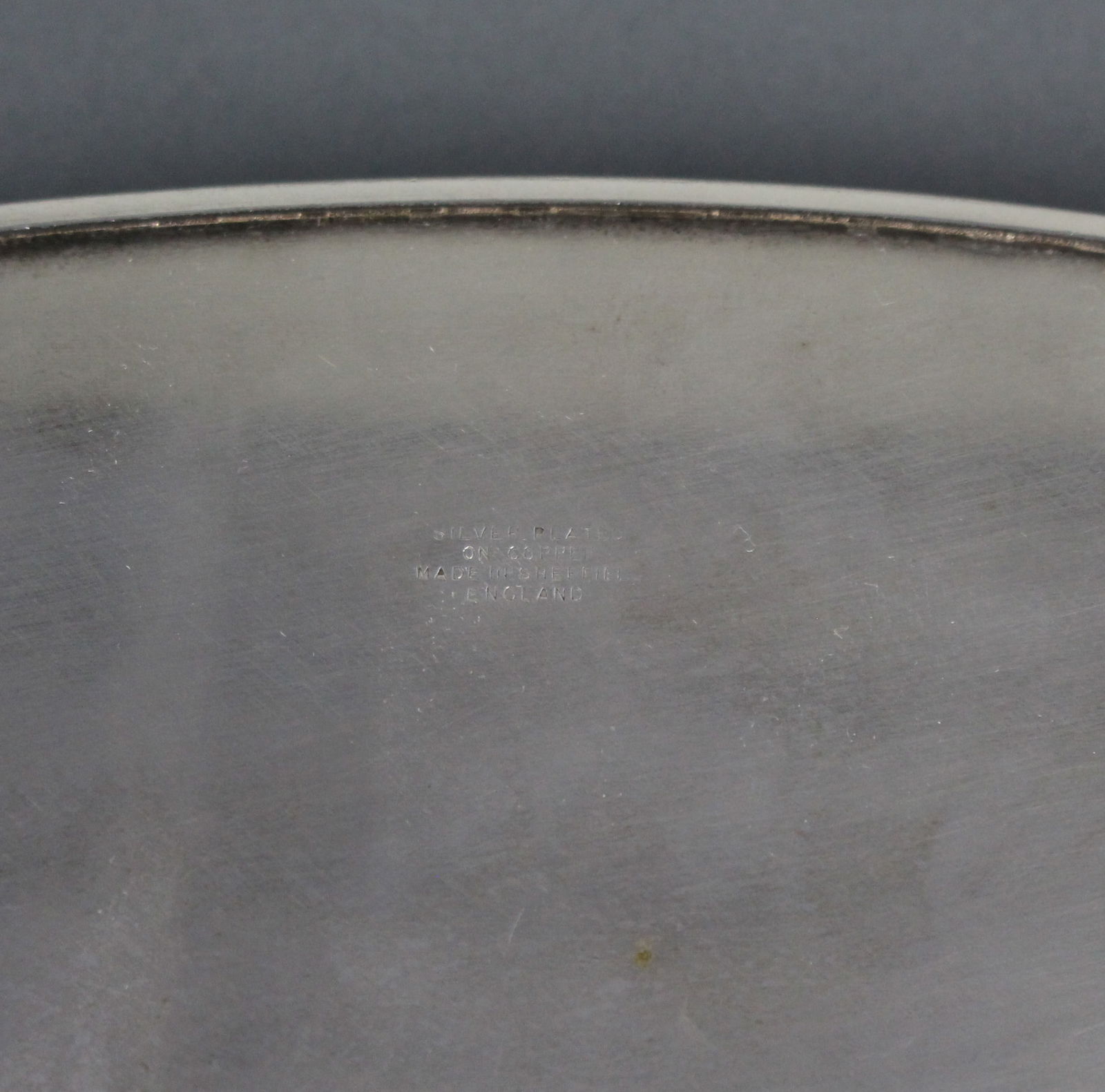 Antique Sheffield Silver Plated Oval Gallery Serving Tray c.1900 - 4