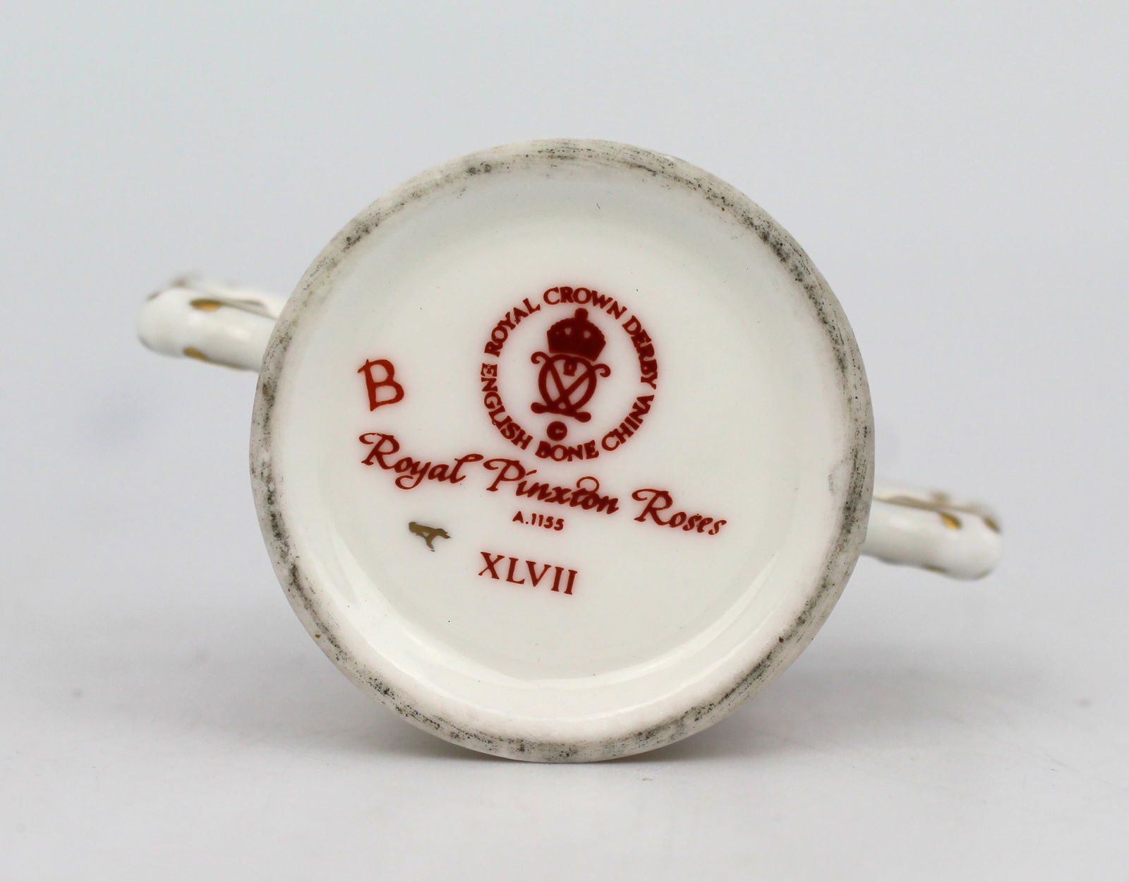 Royal Crown Derby miniature Royal Pinxton Roses Two Handled Cup - 3