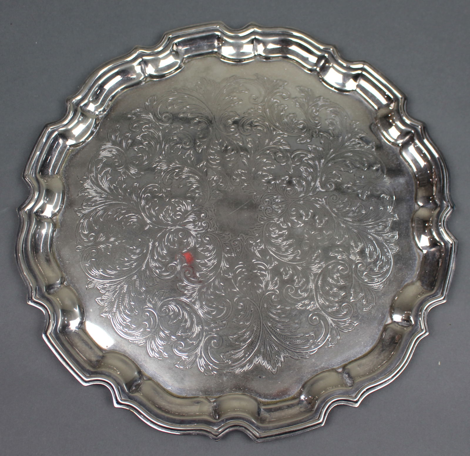 Large Vintage English Silver Plated Salver by Cavalier (1 of 4)