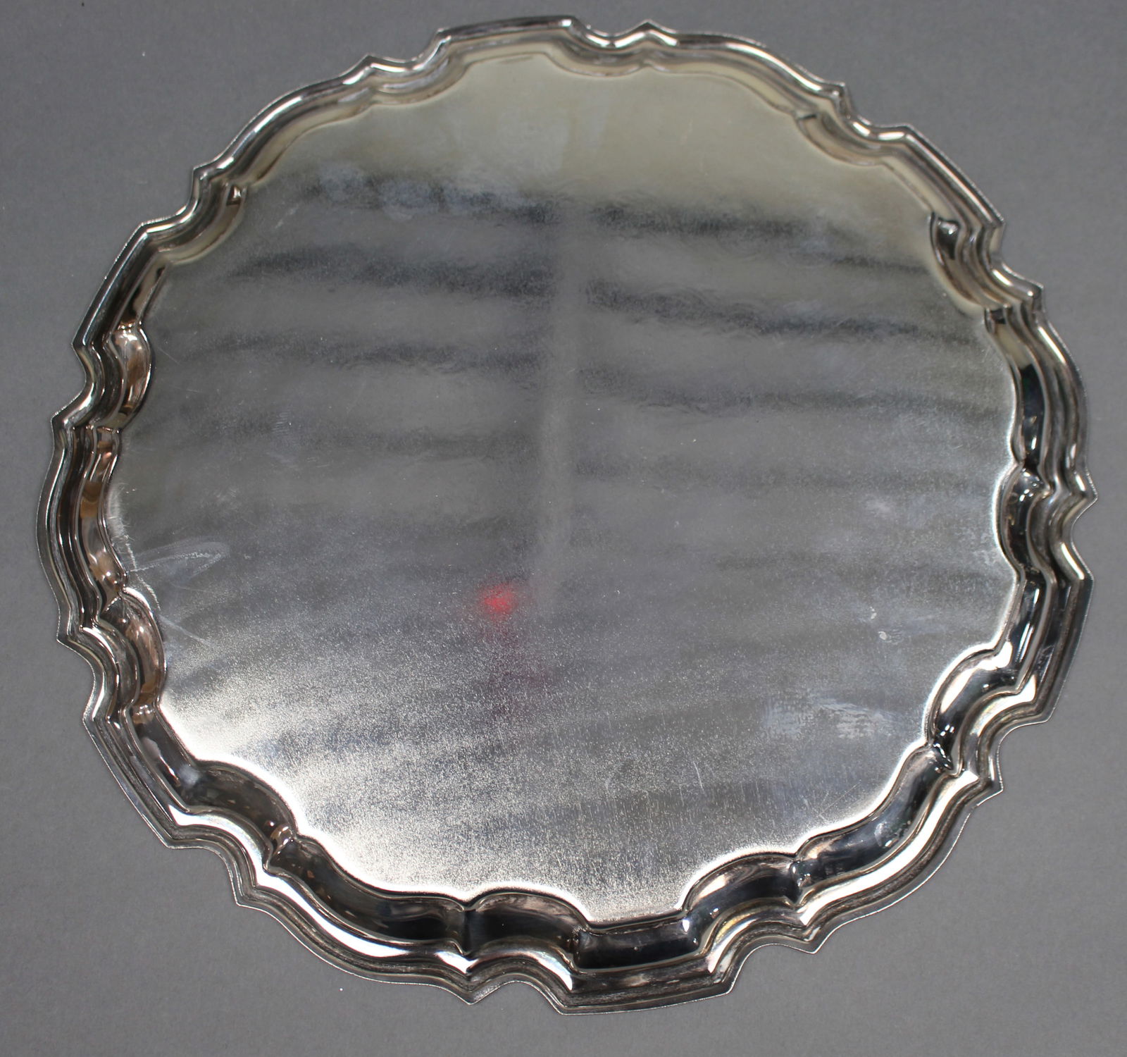 Large Vintage English Silver Plated Salver by Cavalier - 3