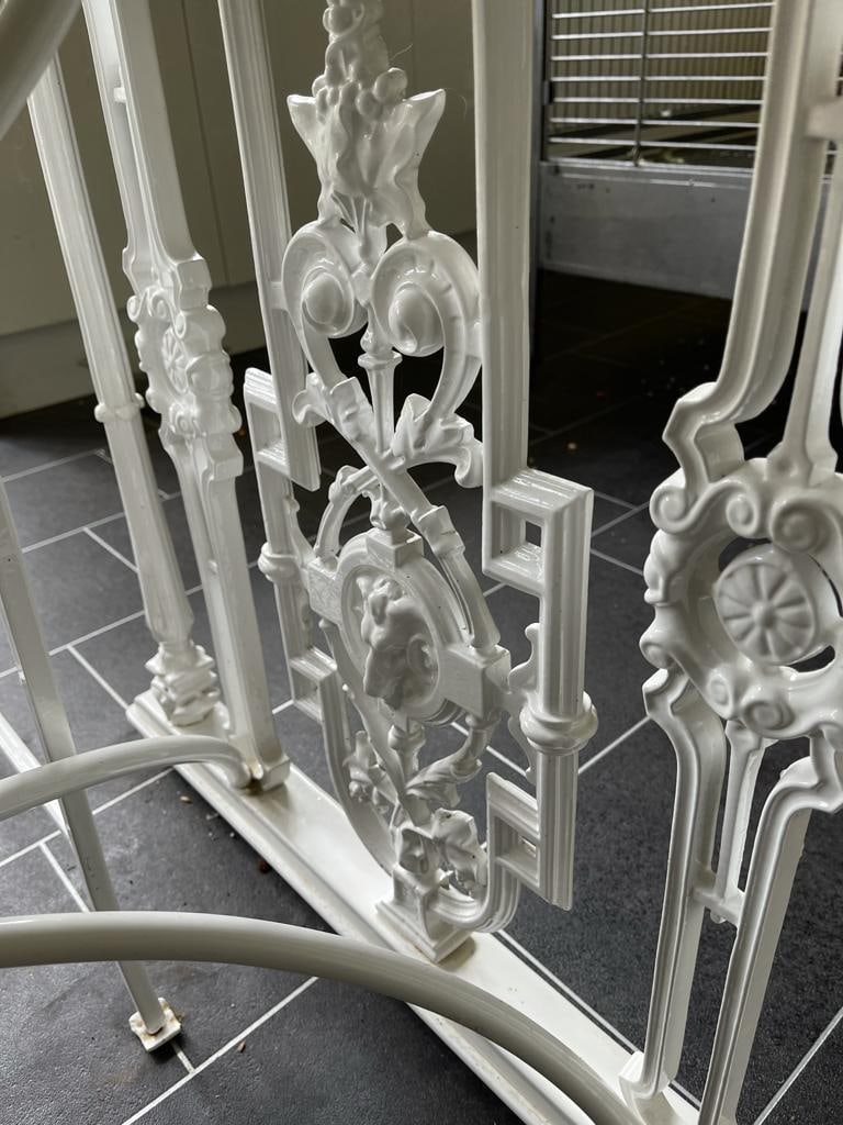 Italian Pietra Dura Marble Centre Table with Six Chairs - 11