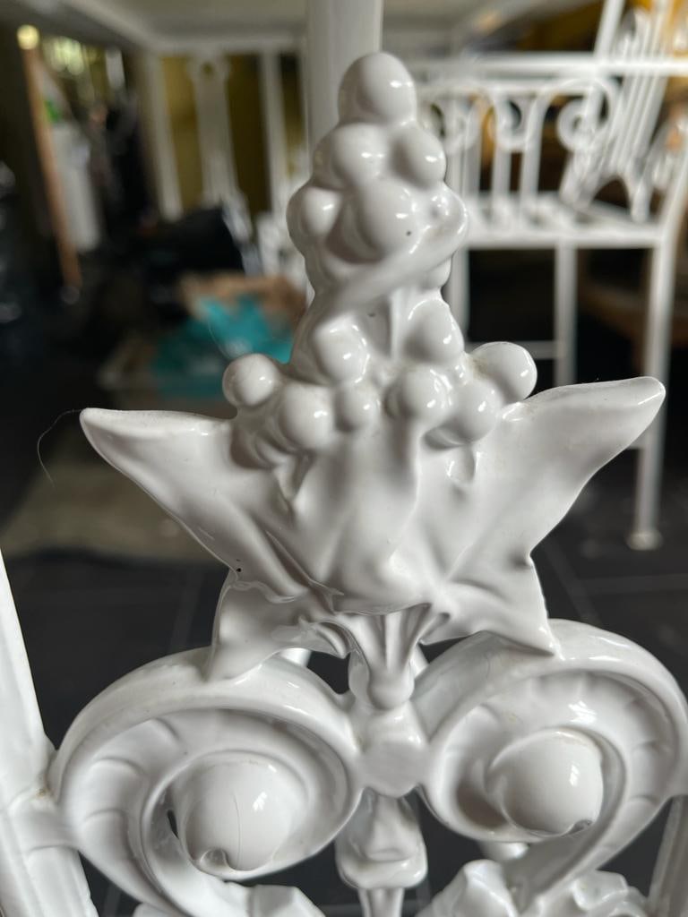 Italian Pietra Dura Marble Centre Table with Six Chairs - 8