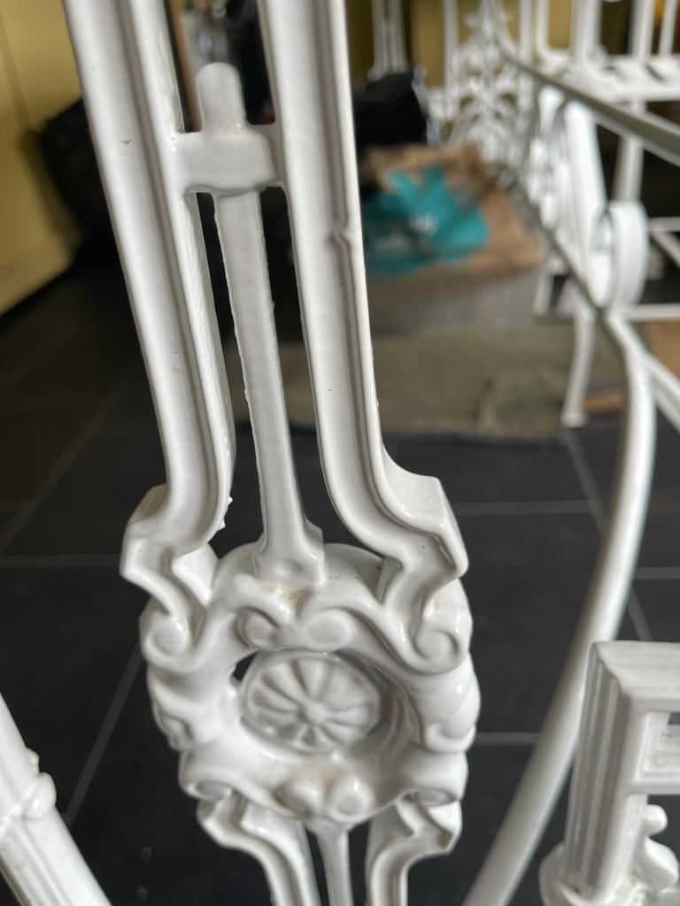 Italian Pietra Dura Marble Centre Table with Six Chairs - 9