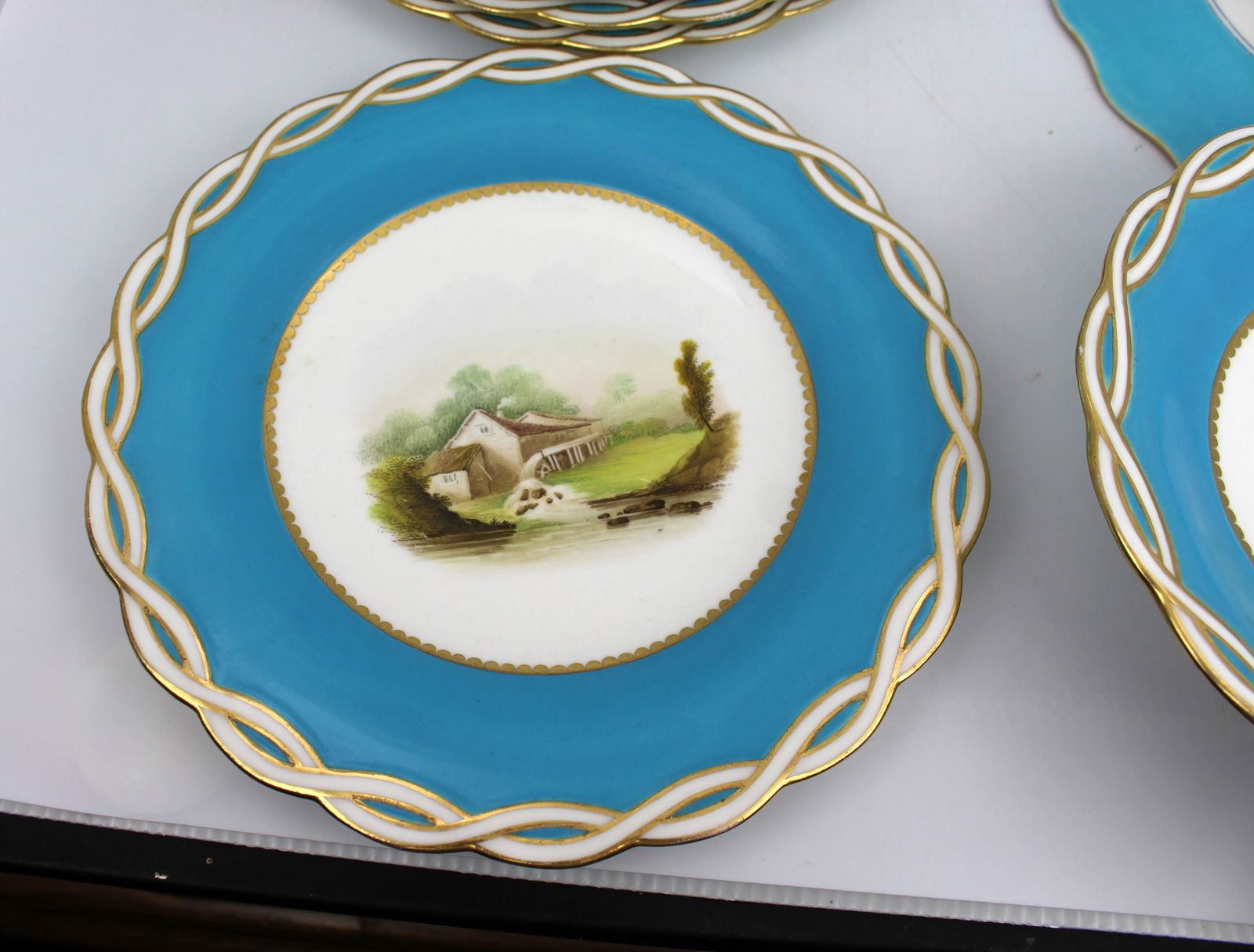 Antique Minton Victorian Porcelain Part Dessert Service - 11