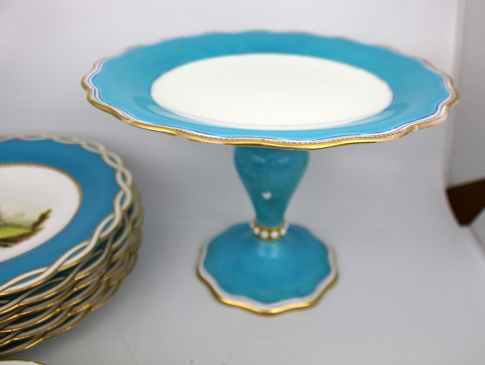 Antique Minton Victorian Porcelain Part Dessert Service - 6