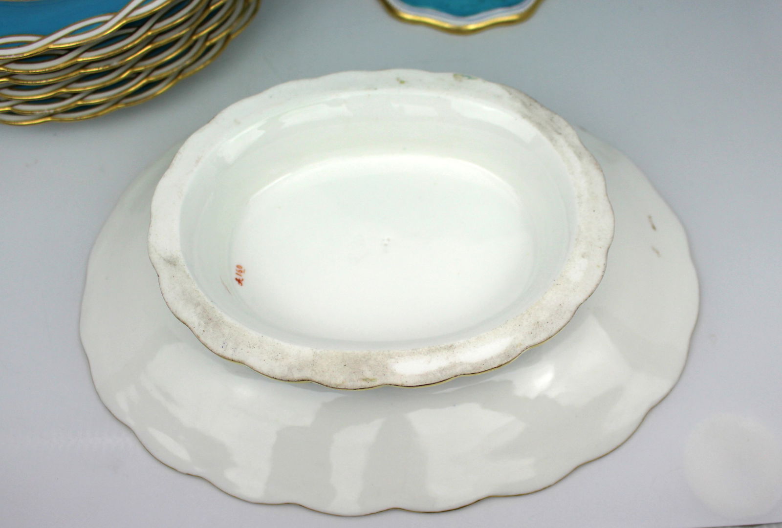 Antique Minton Victorian Porcelain Part Dessert Service - 7