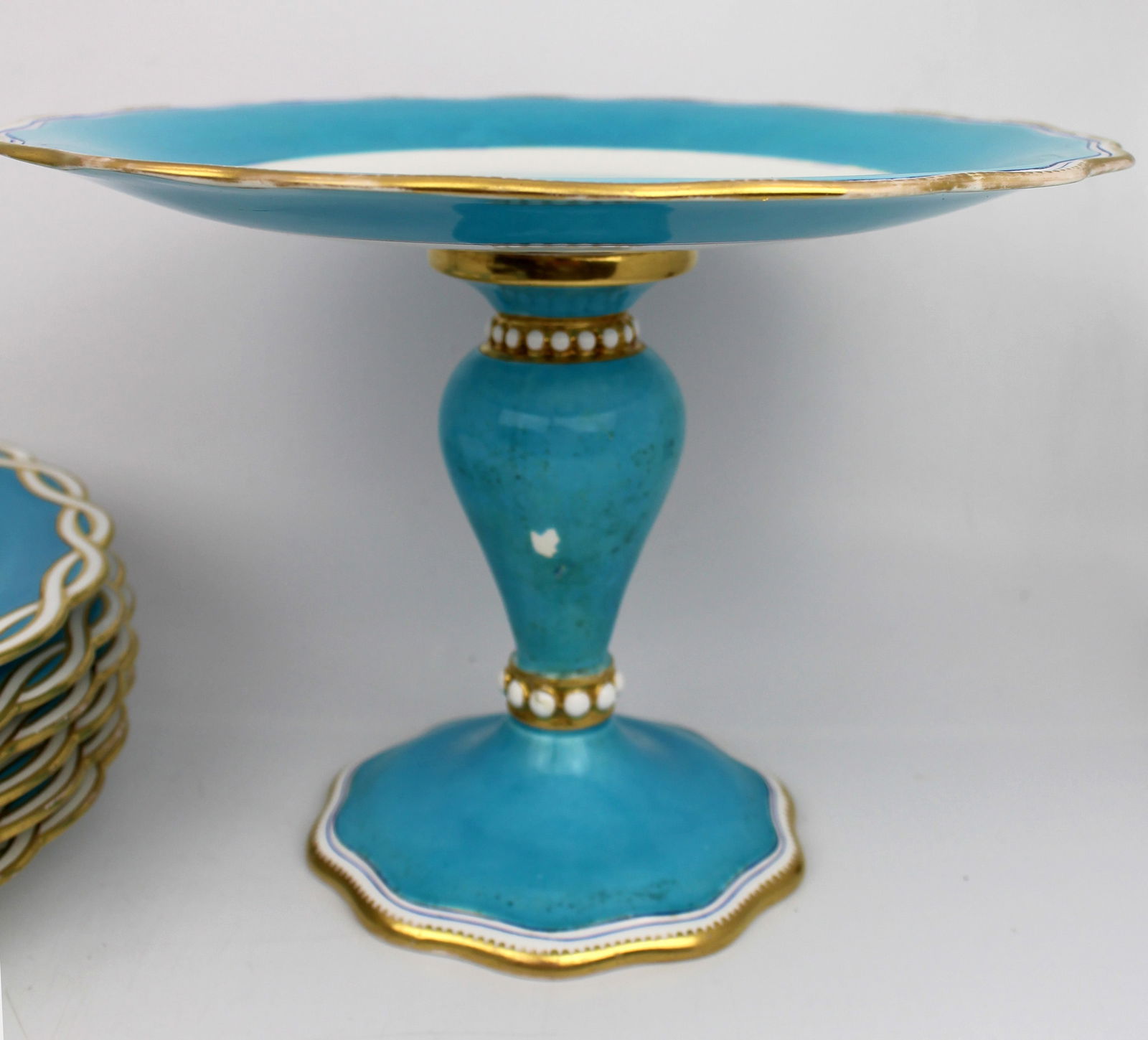 Antique Minton Victorian Porcelain Part Dessert Service - 8