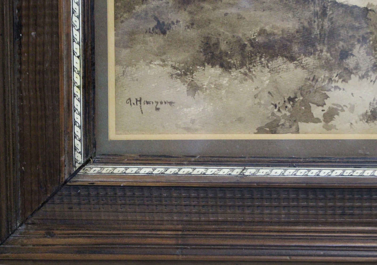 Alexei Hanzen (Russian, 1876-1937) – Sepia Watercolour Landscape - 3