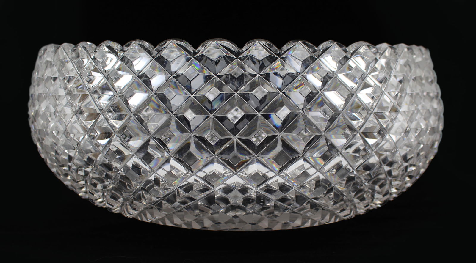 Monumental Hand-Cut Crystal Centrepiece Bowl c.1935 - 6